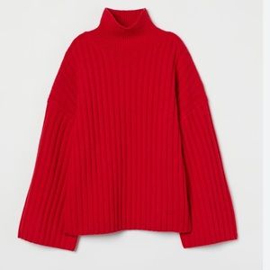 H&M Premium Wool Red Sweater